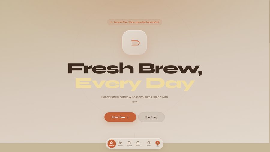 Clay Café — website preview