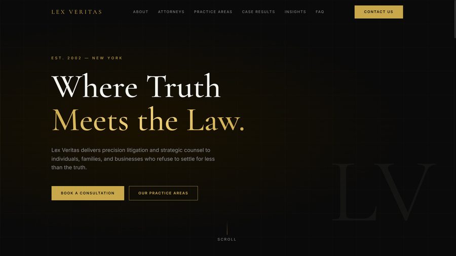 Lex Veritas law firm — website preview